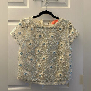 ! Manoush beaded top sz 6